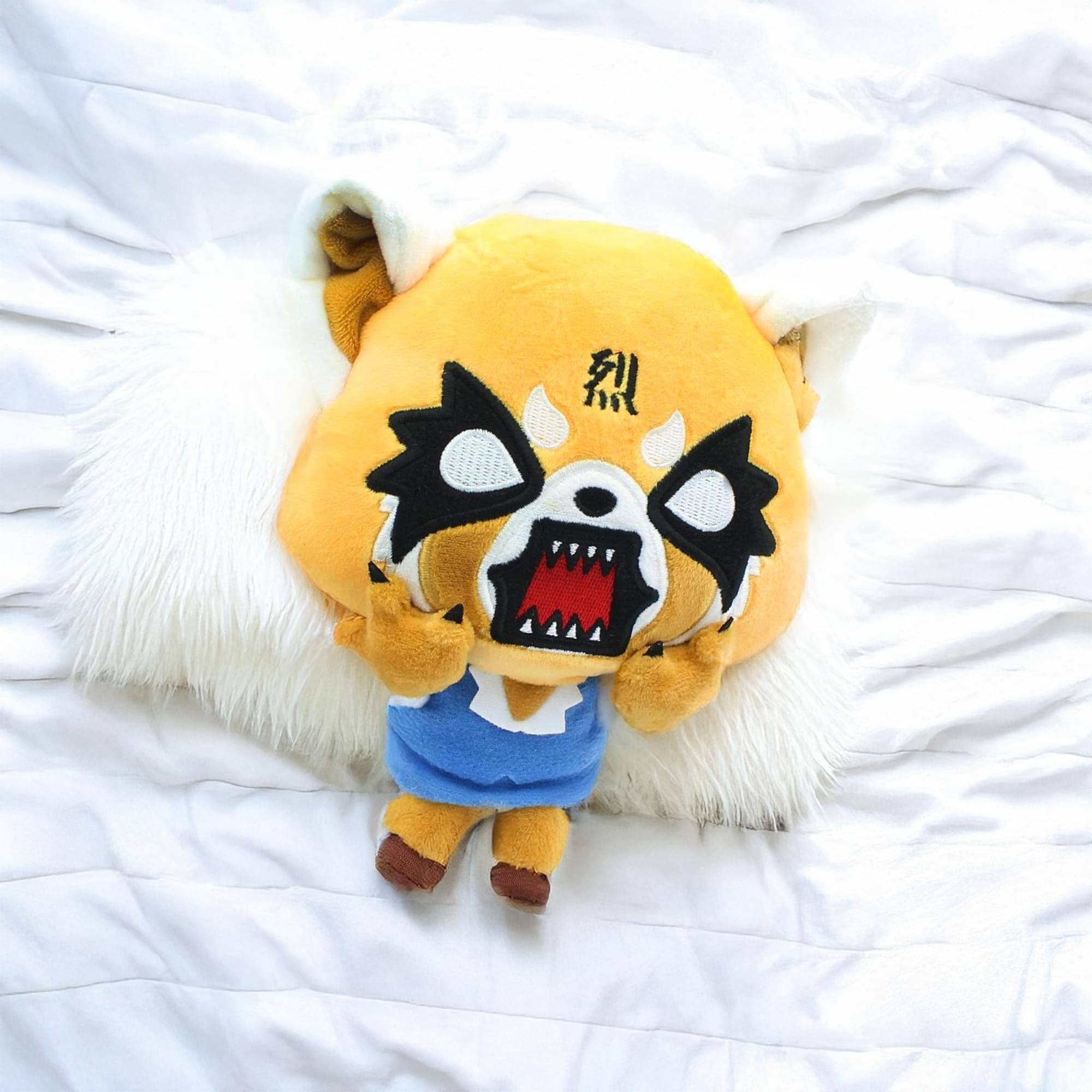 Alt View 10. Enesco - Aggretsuko Rage Face 7 Inch Collectible Plush - Orange.