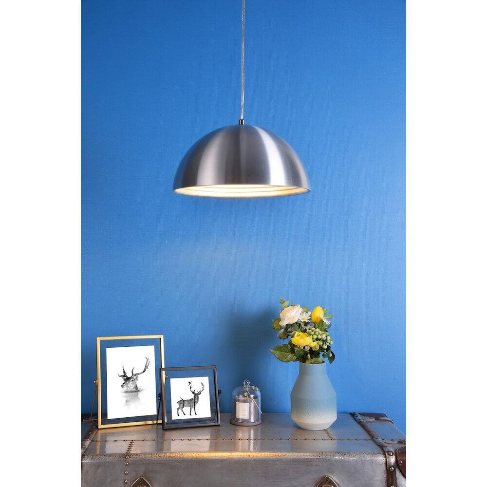 Alt View 4. Living District - Circa 1 Light Burnished Nickel Pendant - Burnished Nickel.
