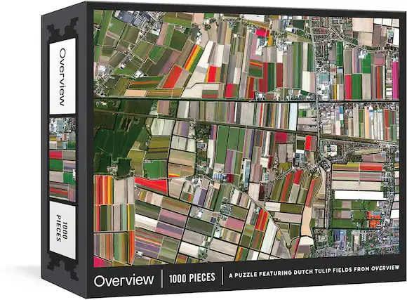 Overview
1000 PIECES
A PUZZLE FEATURING DUTCH TULIP FIELDS FROM OVERVIEW