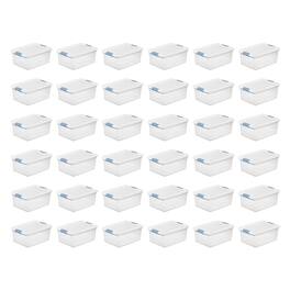 Sterilite - 15-Quart Clear Stackable Latching Storage Box Container (36 Pack)