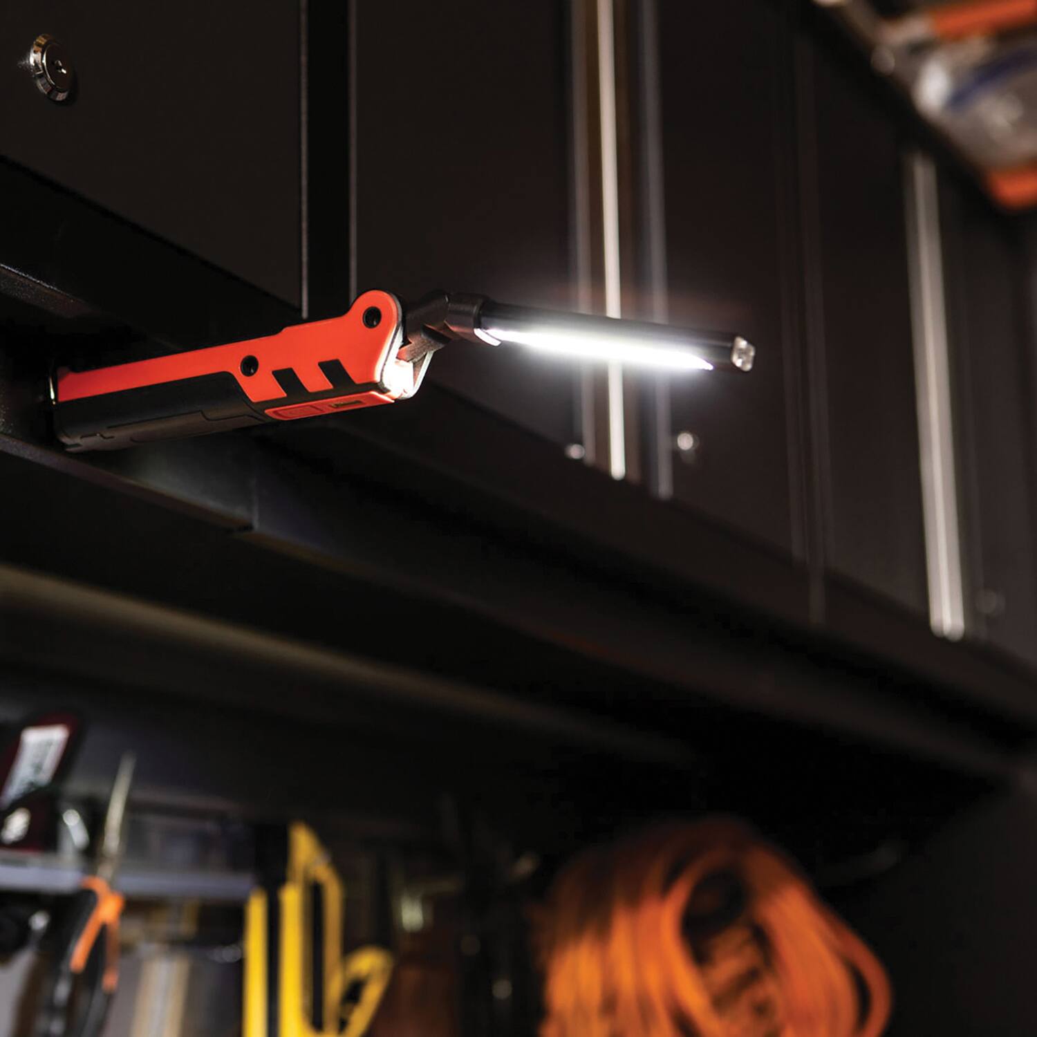 Angle. Dorcy - 450-Lumen Flex COB Rechargeable Work Light and LED Tip Inspection Flashlight.