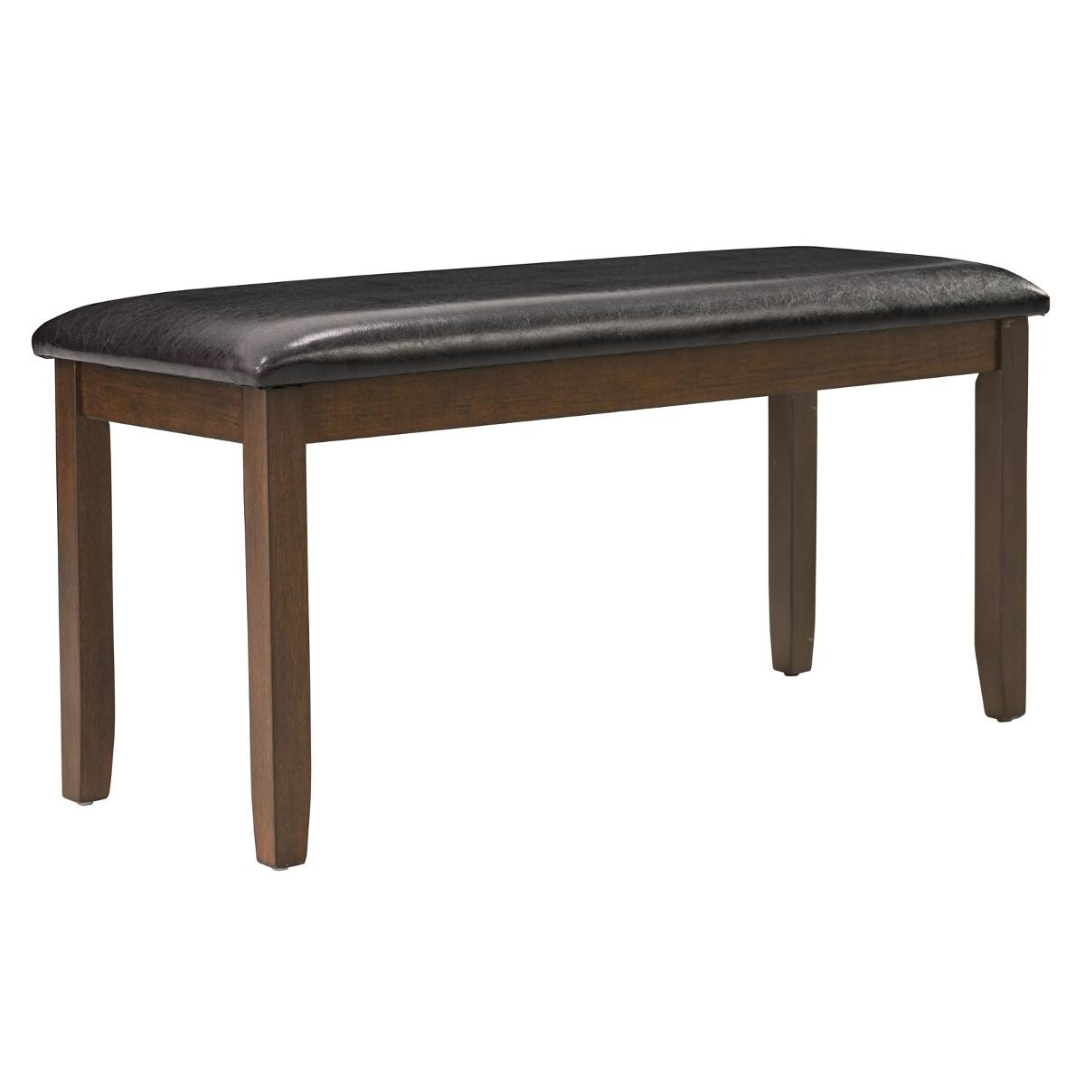 Alt View 8. Loheer - Loheer 6 Piece Dining Table Set with Bench and Chairs, Dark Walnut Farmhouse Style - Dark Walnut.