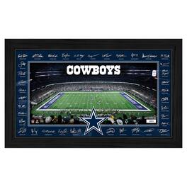 Highland Mint - Dallas Cowboys 12" x 20" 2025 Signature Gridiron Panoramic Framed Photo - Multicolor