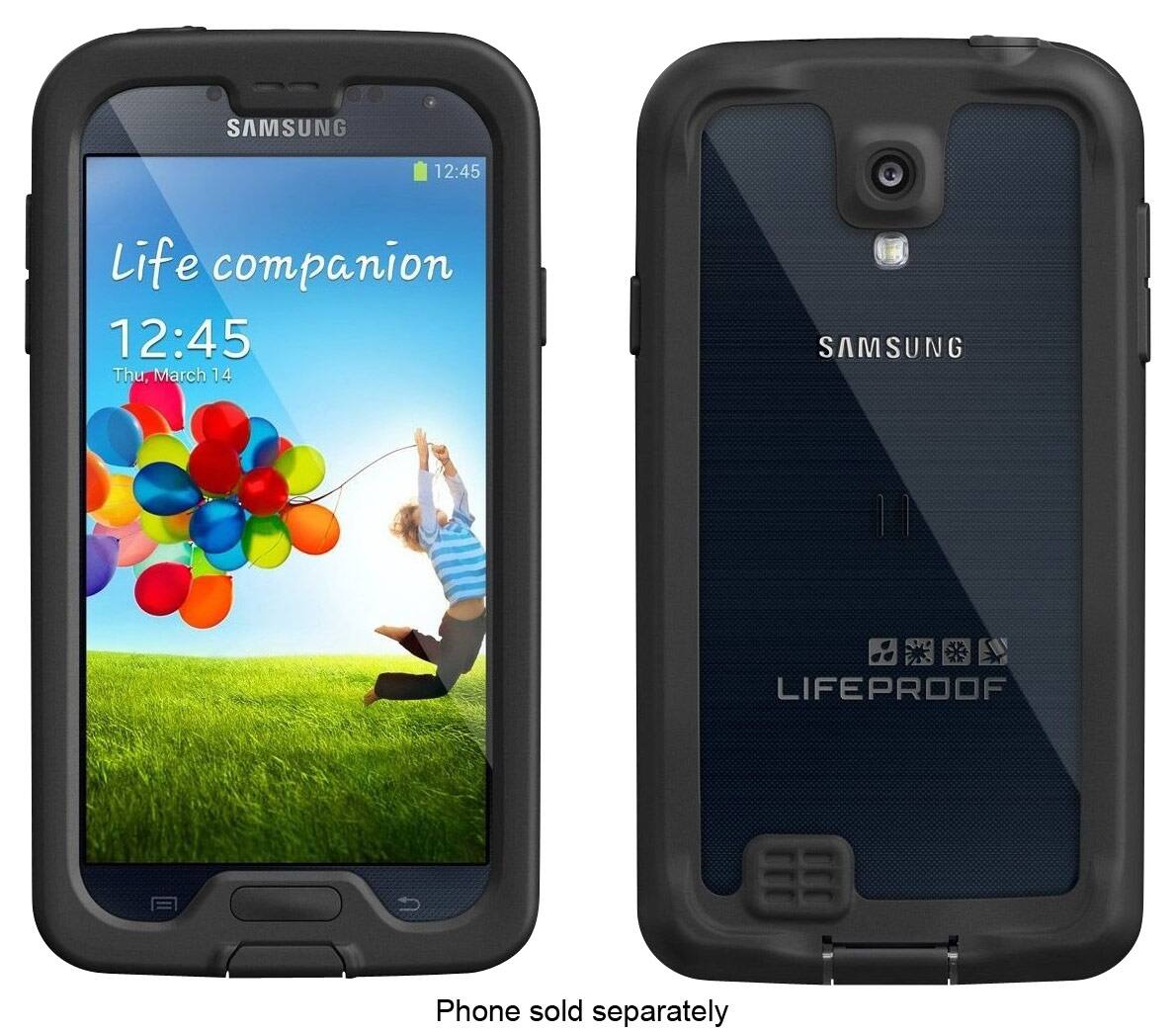 Front. LifeProof - nüüd Case for Samsung Galaxy S 4 Cell Phones - Black.