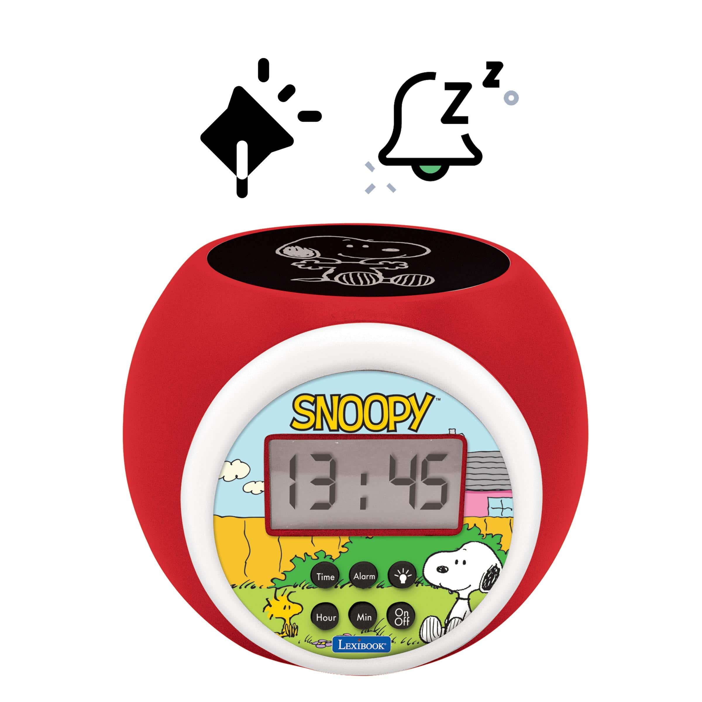 Lexibook Snoopy Projector Alarm Clock with Timer White RL977PN