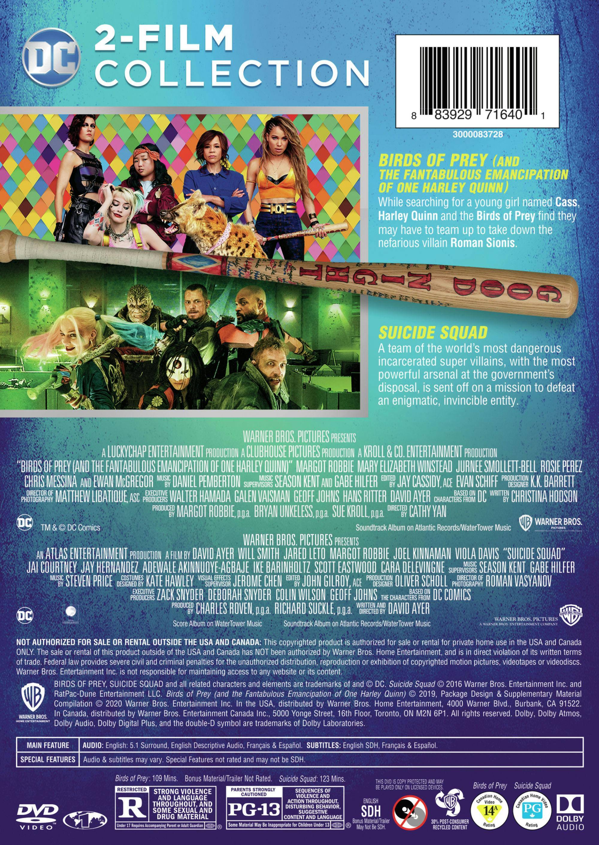 Angle. Suicide Squad/Birds of Prey (DVD Double Feature) [DVD].