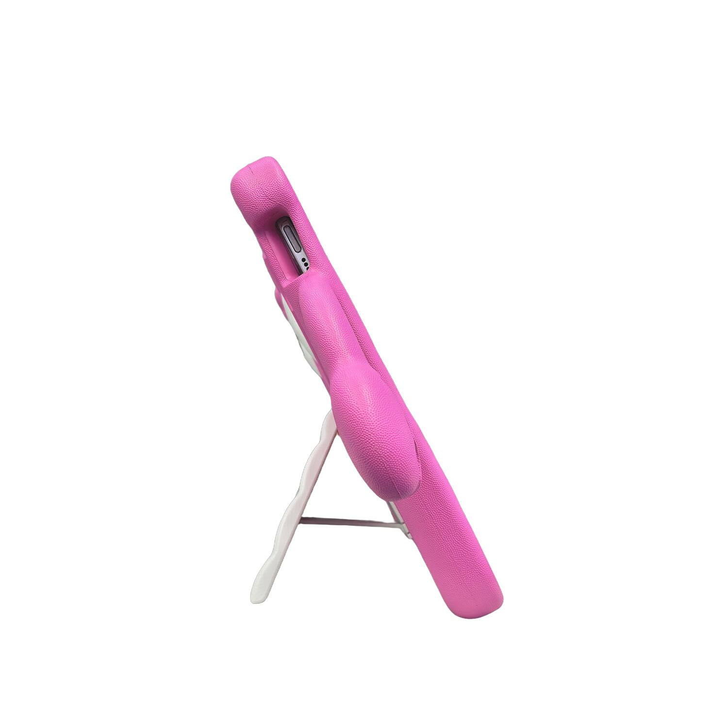 Alt View 6. Dteck - Shockproof Cartoon Case for Apple iPad (10th Generation) 10.9" 2022, Soft TPU Protective Cover with Integrated Stand - Rose.