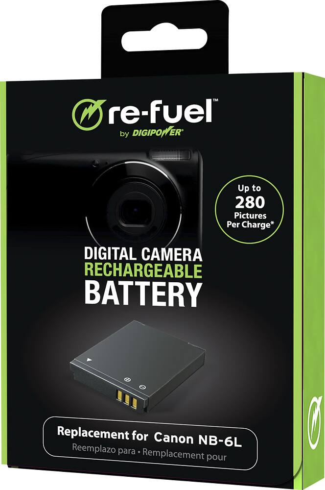 Alt View 11. Digipower - Digital camera replacement battery for Canon NB-6L/NB-6LH battery pack - Black.