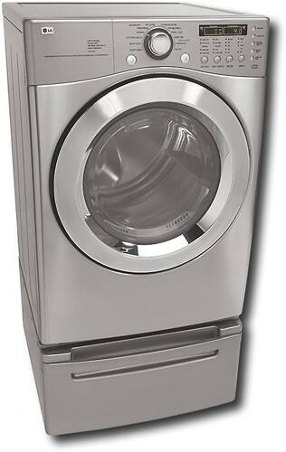 Angle Standard. LG - 7.4 Cu. Ft. 12-Cycle Ultra Capacity Gas Dryer - Graphite Steel.