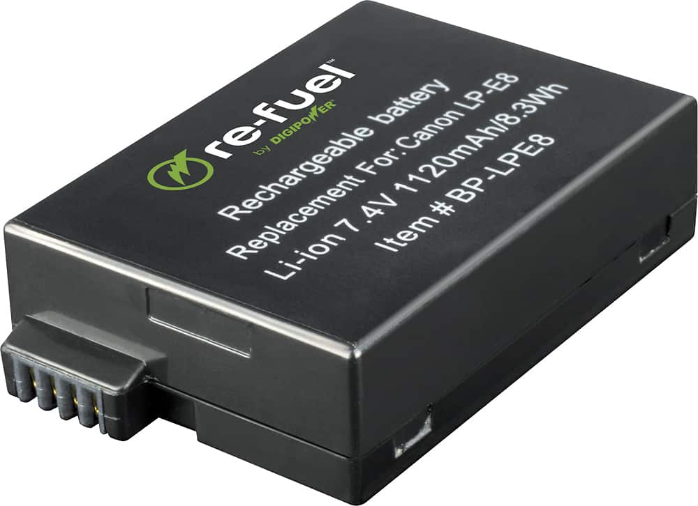 Digipower - Re-Fuel Rechargeable Lithium-Ion Replacement Battery for Canon LP-E8 - Front_Zoom
