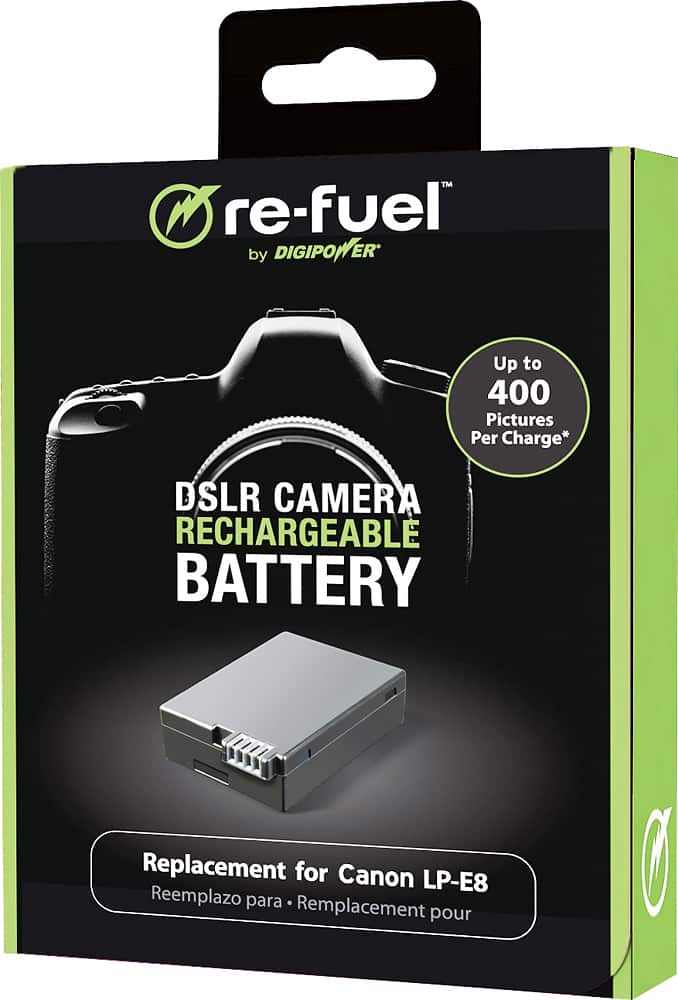 Alt View 1. Digipower - Re-Fuel Rechargeable Lithium-Ion Replacement Battery for Canon LP-E8 - Multi.