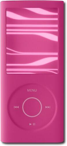 Front Standard. Belkin - Sonic Wave Silicone Sleeve for 4th-Generation Apple® iPod® nano - Pink/Translucent White.