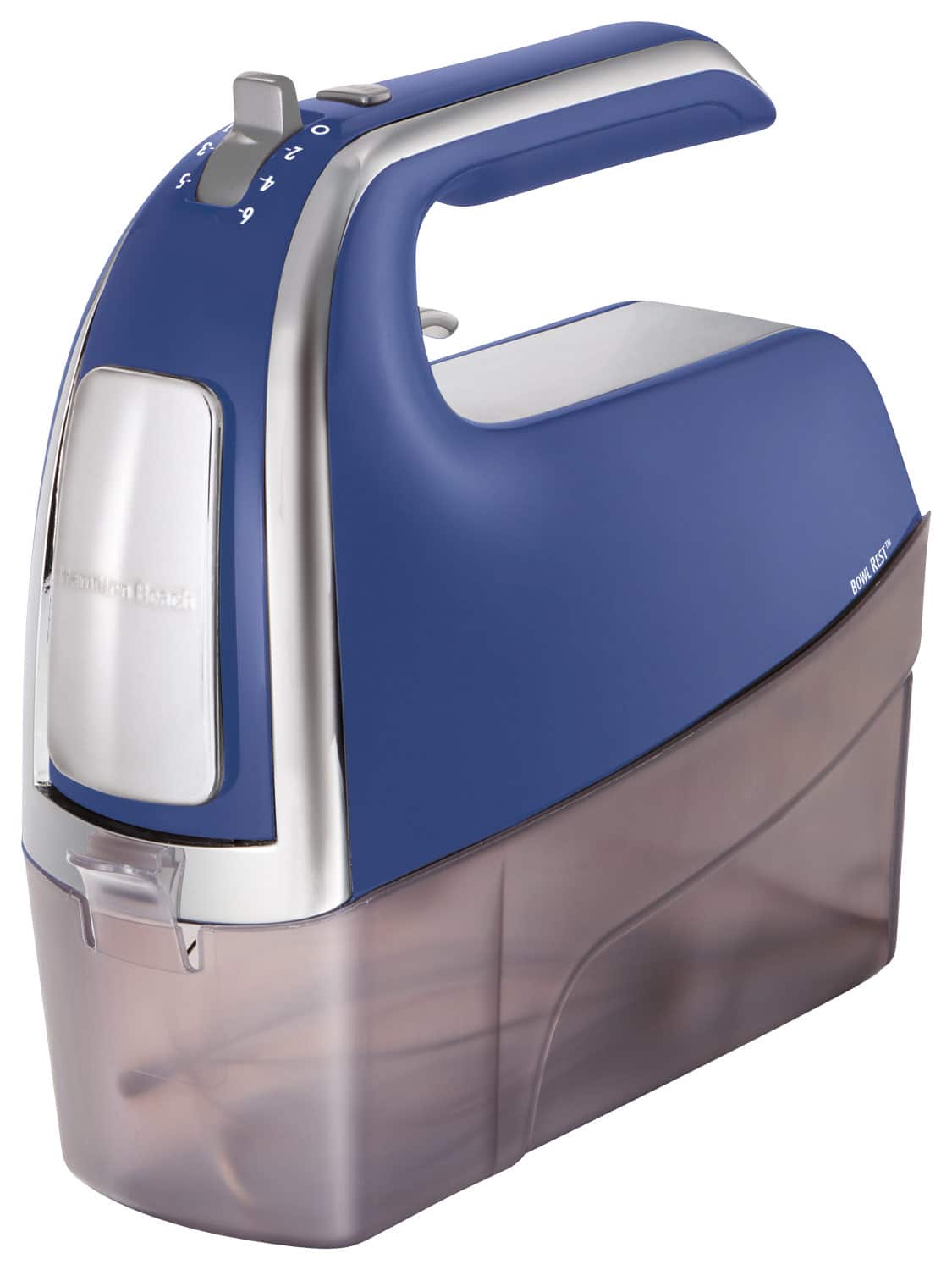 Angle. Hamilton Beach - 6-Speed Hand Mixer - Blue.