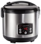 Angle Zoom. Hamilton Beach - Digital Simplicity 14-Cup Rice Cooker and Steamer - Silver.