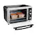 Left. Hamilton Beach - Countertop Convection Oven - Black/Brushed Stainless Steel.