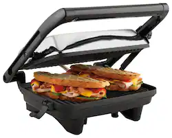 Hamilton Beach - Panini Press Gourmet Sandwich Maker - Chrome - Angle_Zoom