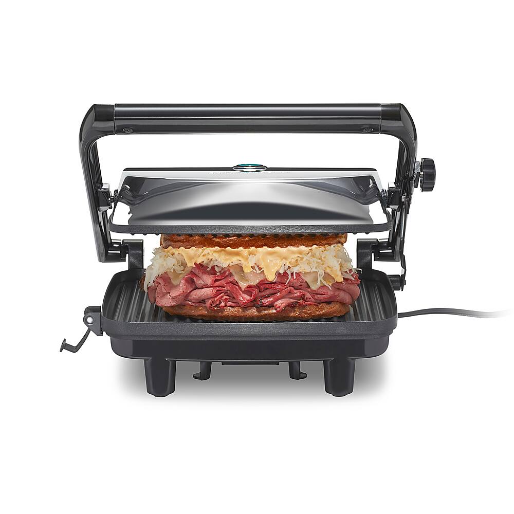 Alt View 13. Hamilton Beach - Panini Press Gourmet Sandwich Maker - Chrome.