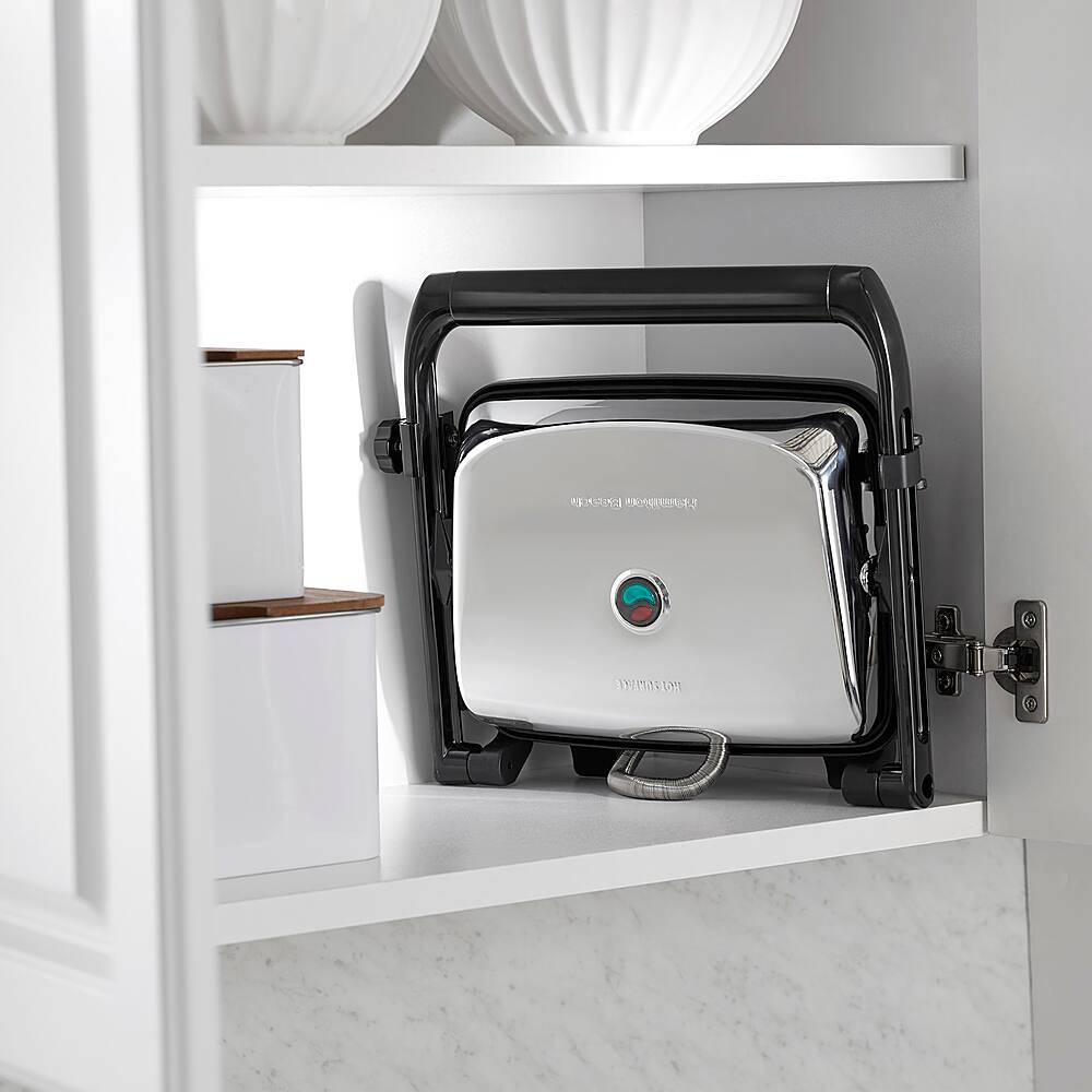 Alt View 14. Hamilton Beach - Panini Press Gourmet Sandwich Maker - Chrome.