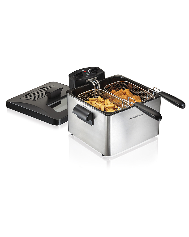 Hamilton Beach 12 Cup Professional-Style Deep Fryer with 2 Baskets