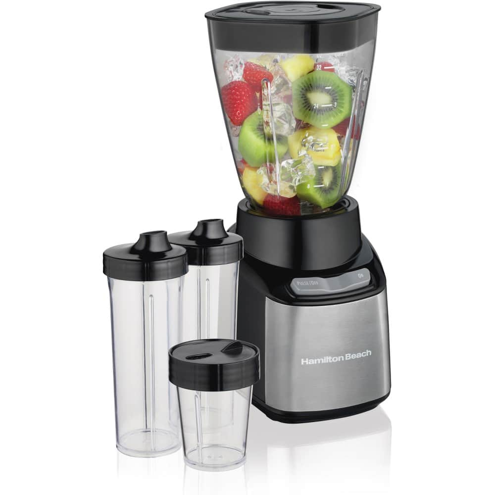 Best Buy: Hamilton Beach Stay Or Go 32-Oz. Blender Black/Brushed ...