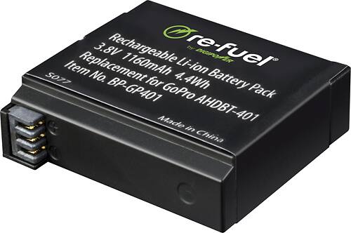 Digipower - Re-Fuel Rechargeable Lithium-Ion Replacement Battery for GoPro HERO3-Front_Standard 