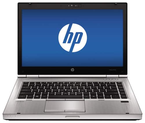 Front. HP - EliteBook 14" Refurbished Laptop - Intel Core i5 - 8GB Memory - 500GB Hard Drive - Gray/Silver.