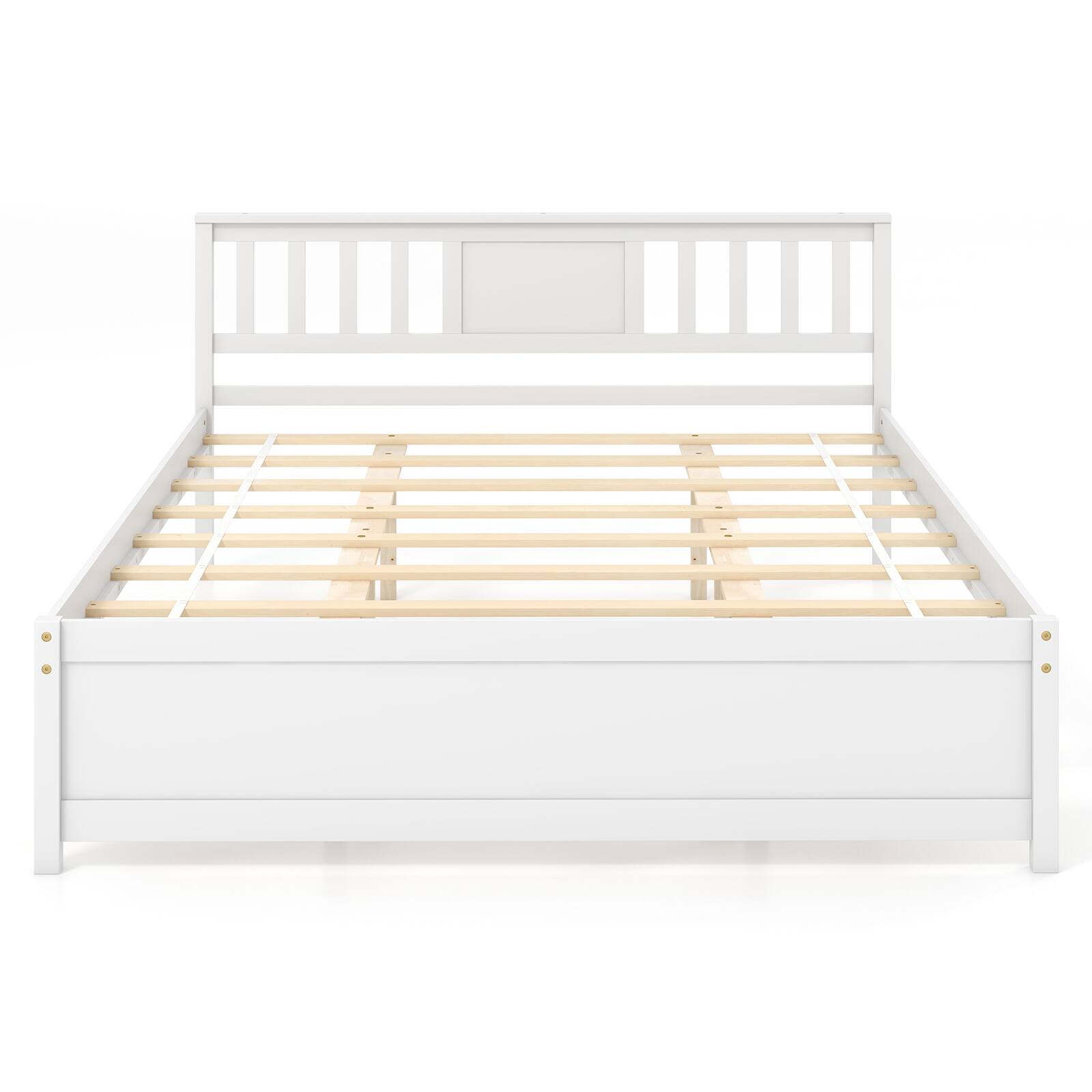 Alt View 9. Gymax - Gymax Queen Size Bed Frame w/ Headboard Wood Slat Support No Box Spring Needed - Queen.
