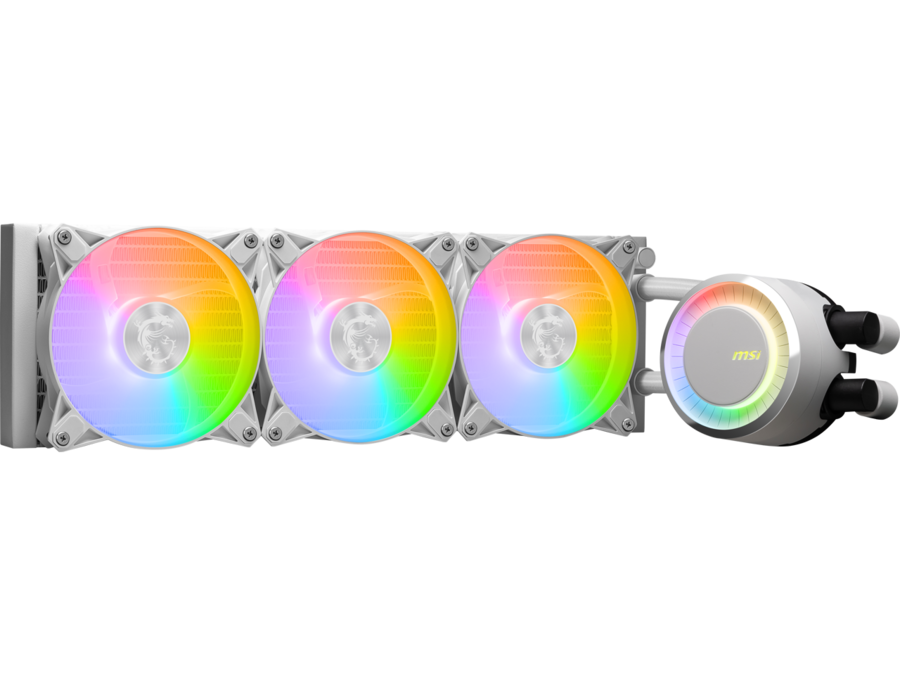 Msi Computer Fans White Rgb MSI MAG CoreLiquid E360 360mm AIO ARGB Cooler Triple 120mm Fans LGA/AM5 ...