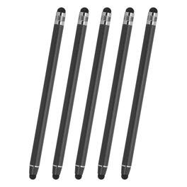 Unique Bargains - 5pcs Stylus Pens for Touch Screens, 2 in 1 High Sensitivity Universal Pen Capacitive Stylus for Touch Screen Device - Black