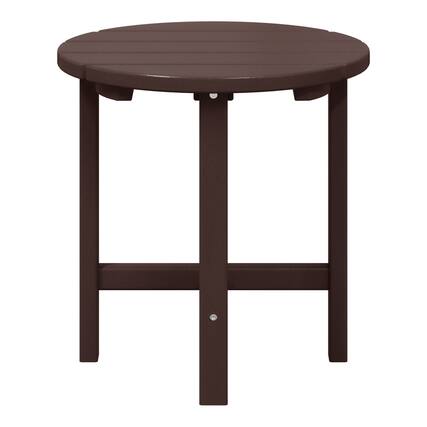 Front. WestinTrends - WestinTrends Dylan Adirondack Round Outdoor Side Table - Dark Brown.