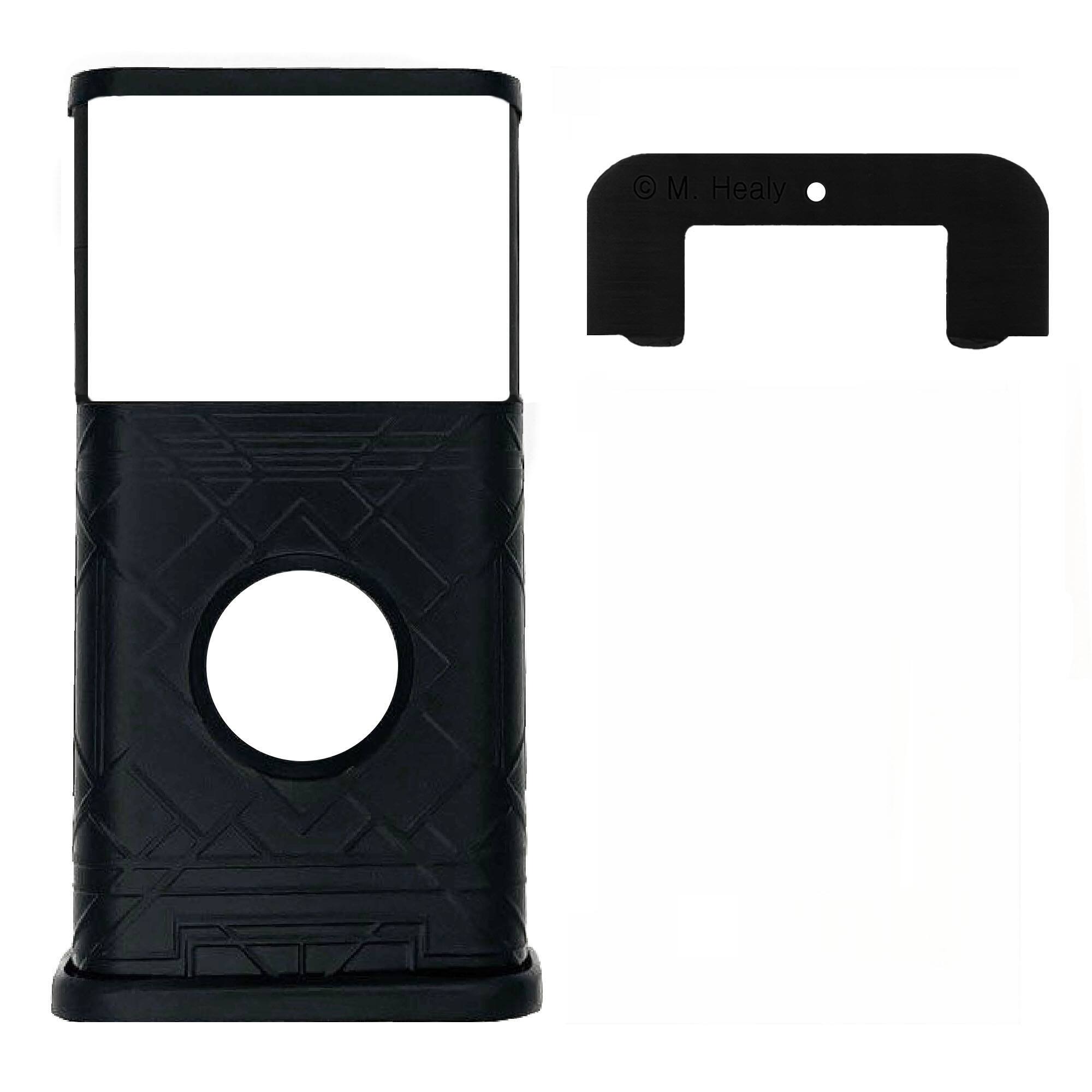 Back. Michael Healy - Art Deco Video Doorbell Cover (Ring Battery Doorbell 2024 Release) - Matte Black.