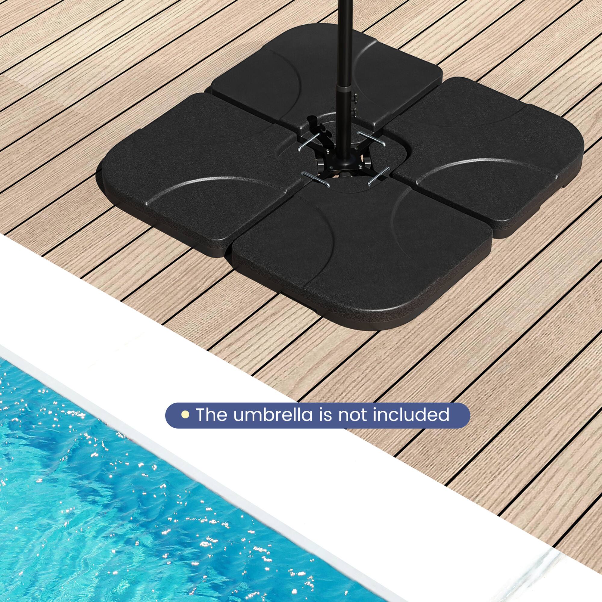 The umbrella is not included.