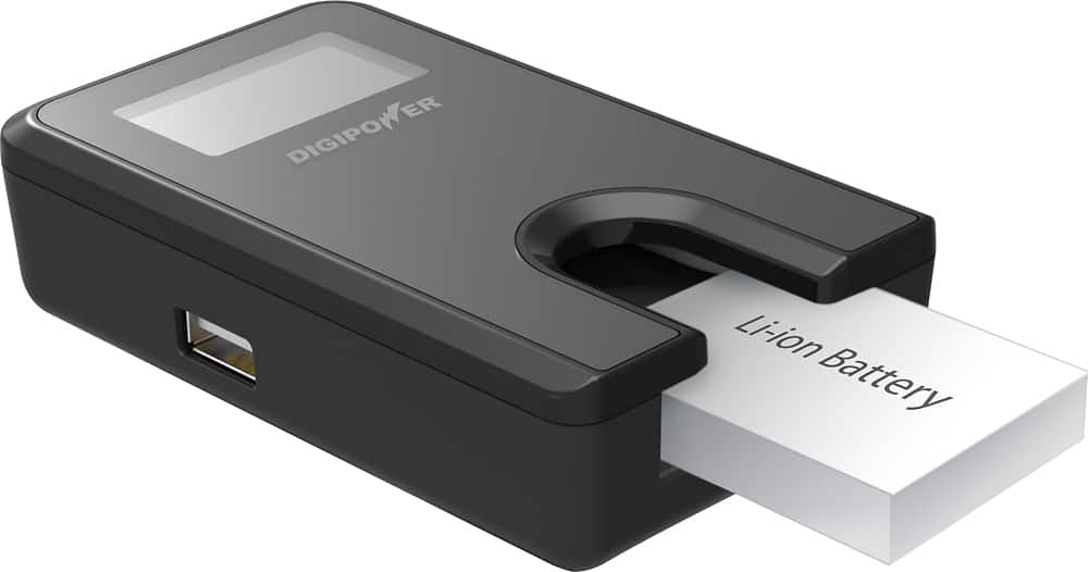 Digipower - Patented Plateless Design Digital Camera Travel Charger for Sony Batteries - Black - Front_Zoom