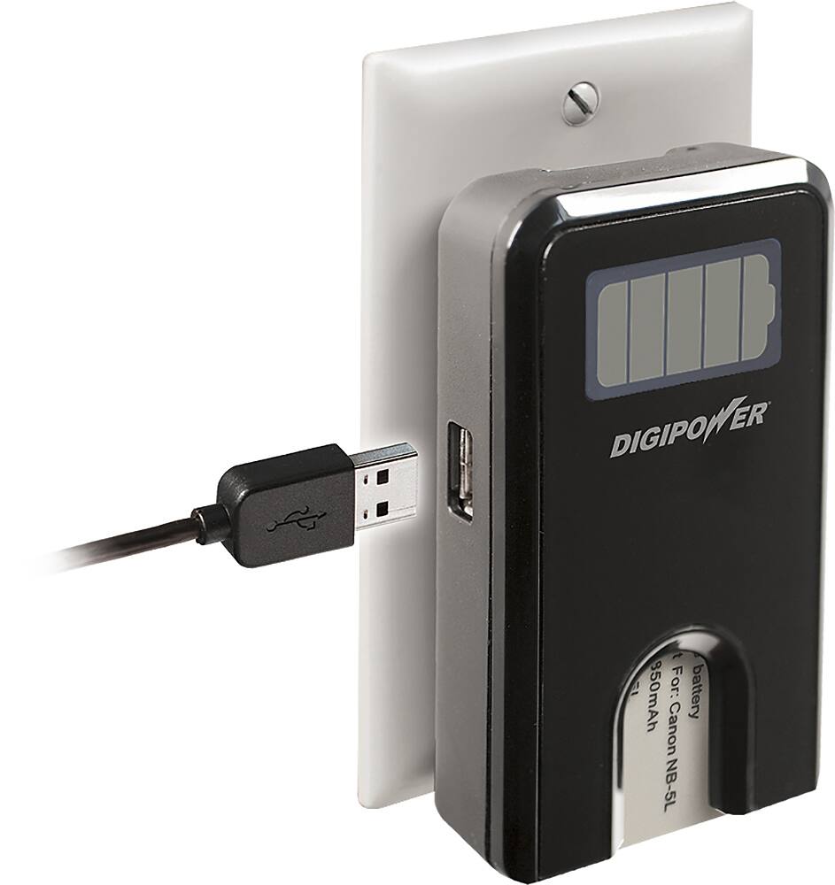 Alt View 11. Digipower - RF-TC-55S Travel Charger for most Sony Digital Cameras - Black.