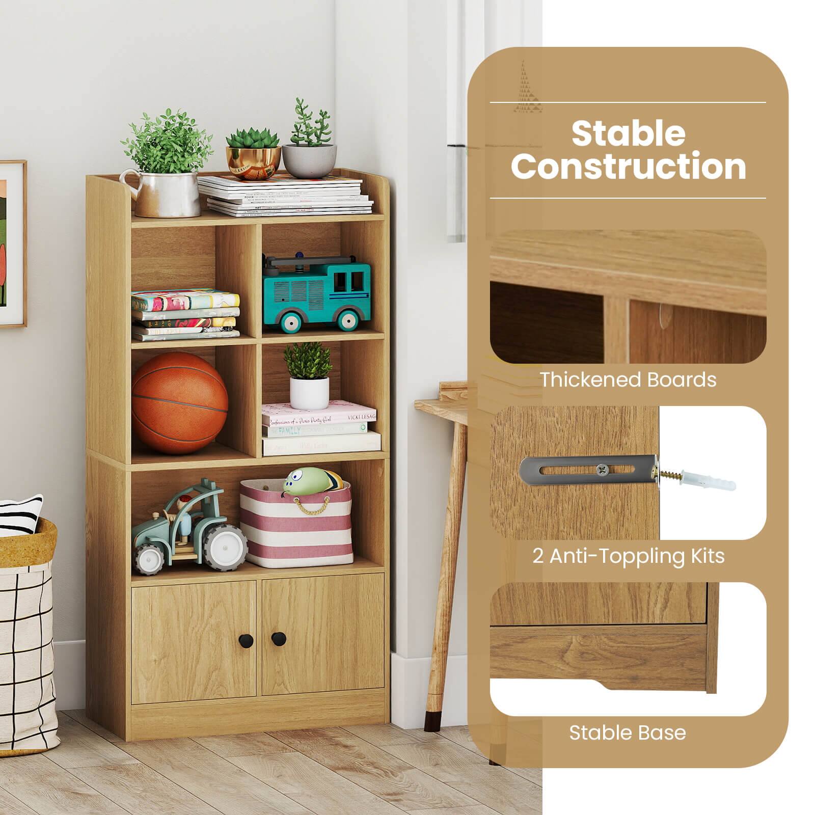 Stable Construction  
Thickened Boards  
2 Anti-Toppling Kits  
Stable Base
