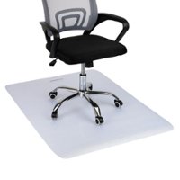 Mind Reader - Office Chair Mat for Carpet, Under Desk Protector, Carpet Grips, Rolling, PVC, 47"L x 35.25"W x 0.1"H - Clear - Front_Zoom