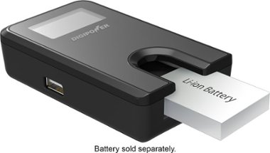 Digipower - Digital camera travel charger for Nikon batteries (EL5, EL8, EL10, EL11, EL12, EL19) - Black - Front_Zoom