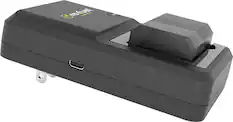 Front. Digipower - BP-FW50 digital camera battery & charger kit, Replacement for Sony NP-FW50 battery pack - Black.