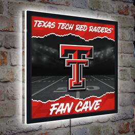 Evergreen Enterprises - Texas Tech Red Raiders 23" LED Fan Cave Square-Shaped Lighted Wall Sign - Multicolor