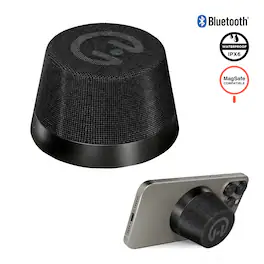 iBasics - MagSafe Mini Bluetooth Speaker – Magnetic 360° Sound, IPX6 Waterproof - Black