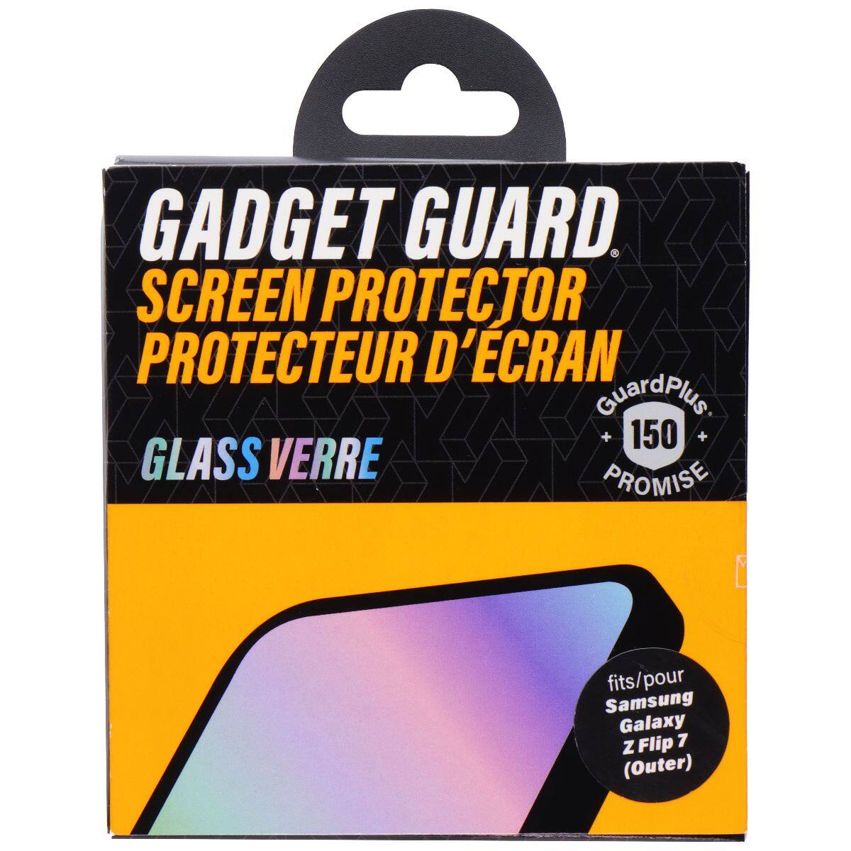 GADGET GUARD. SCREEN PROTECTOR PROTECTEUR D'ÉCRAN GuardPlus 150 + GLASS VERRE PROMISE fits/pour Samsung Galaxy Z Flip 7 (Outer)