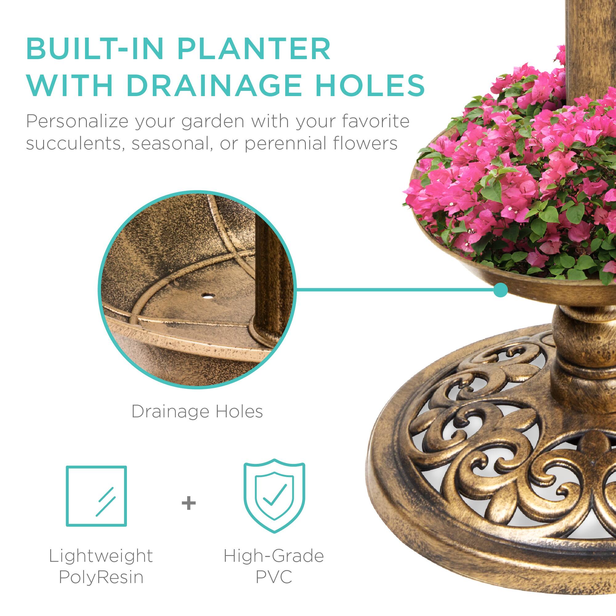 BUILT-IN PLANTER WITH DRAINAGE HOLES

Personalize your garden with your favorite succulents, seasonal, or perennial flowers

Drainage Holes

Lightweight PolyResin + High-Grade PVC