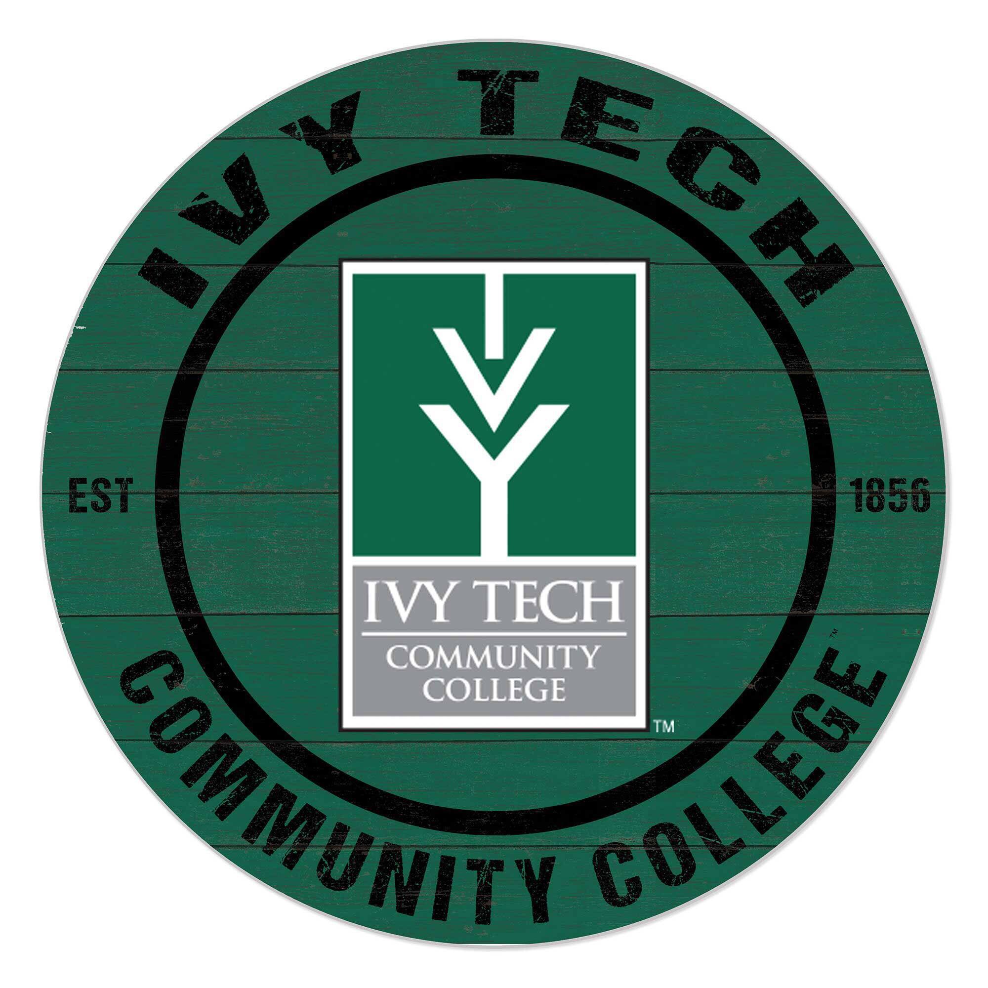 Ivy Tech Community College 20" Indoor/Outdoor Team Color Circle Sign
