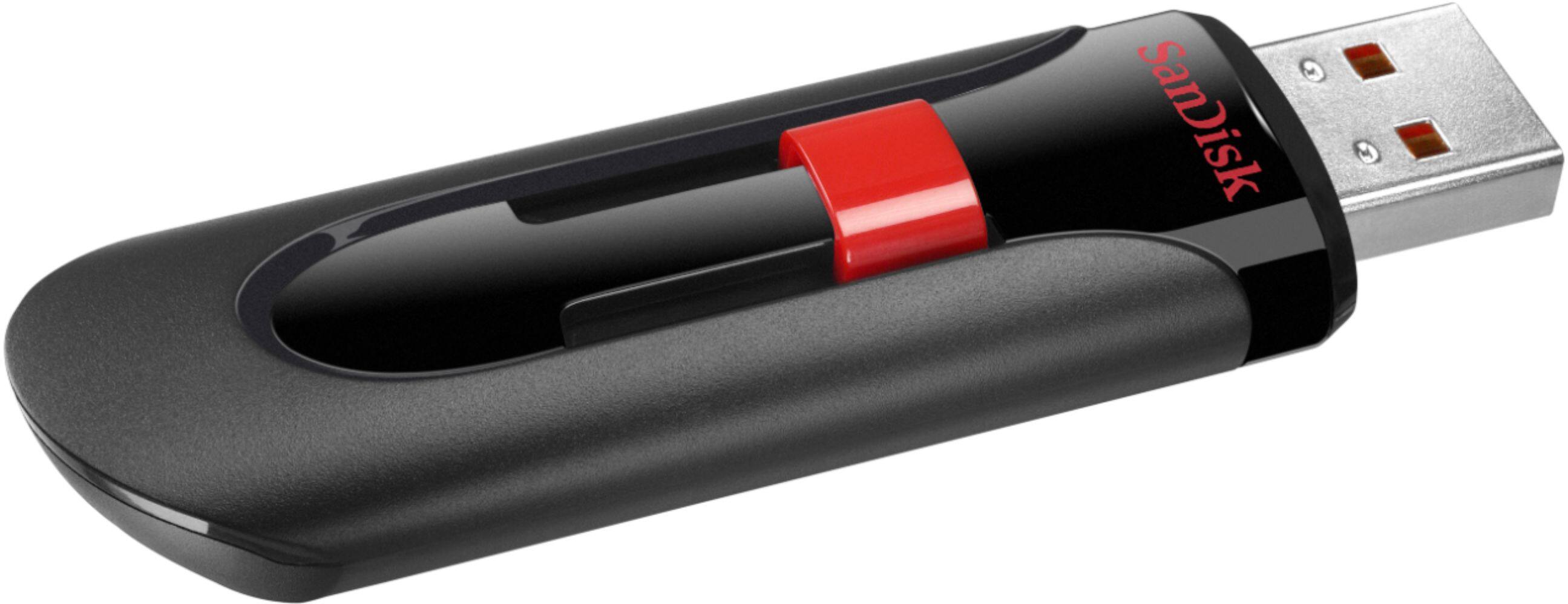 Clé USB SanDisk Cruzer Glide 32 Go - USB 2.0 - Noir Et Rouge - Transfert De Fichiers Simple Et Fiable