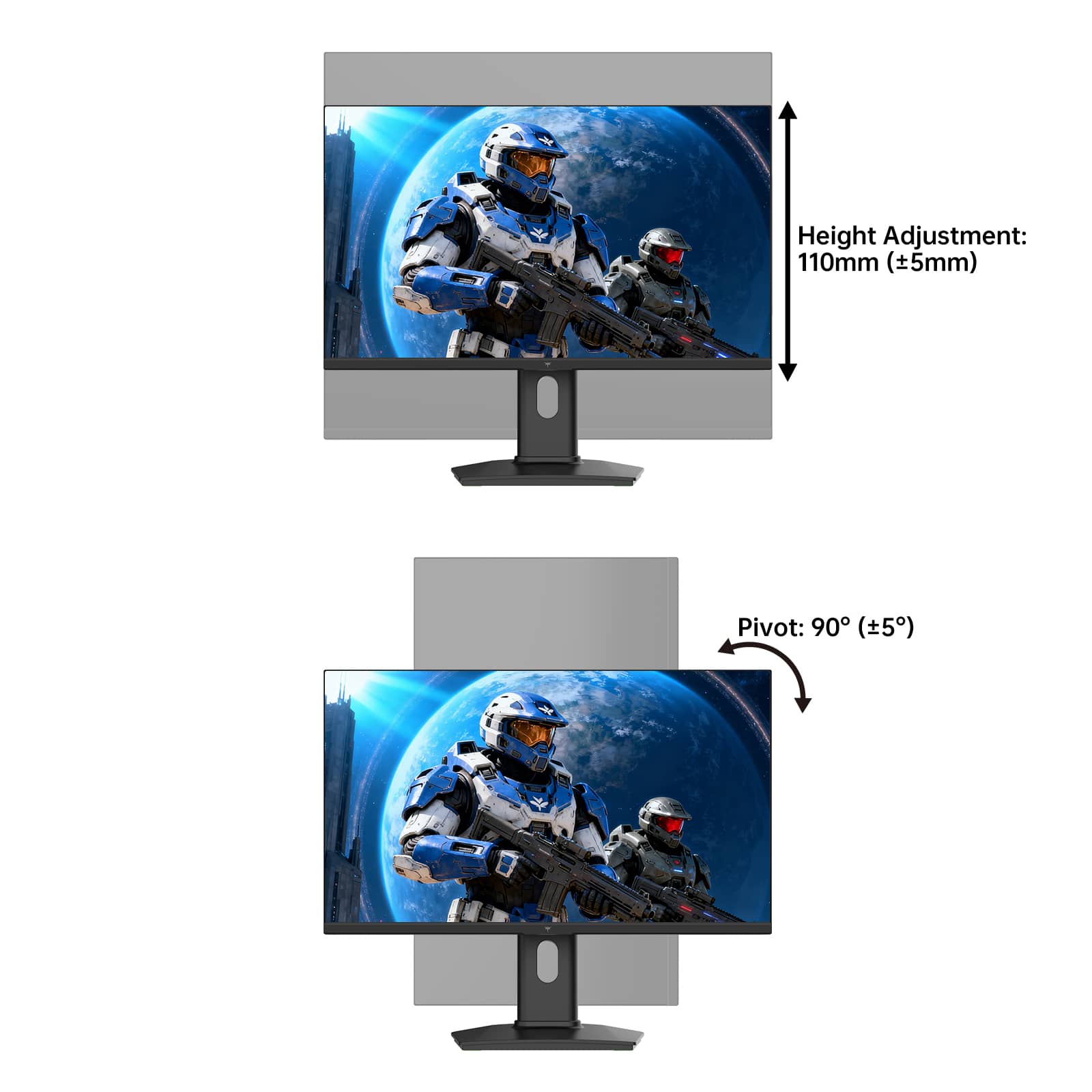 KTC H24F7 2 24 Inch Gaming Monitor, FHD 1080P Fast IPS, 240Hz, 1ms