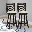 CorLiving - Woodgrove 43" Wood Barstools (Set of 2) - Cappuccino/White - Larger Front