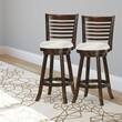 CorLiving - Woodgrove 43" Wood Barstools (Set of 2) - Cappuccino/White - Larger Front
