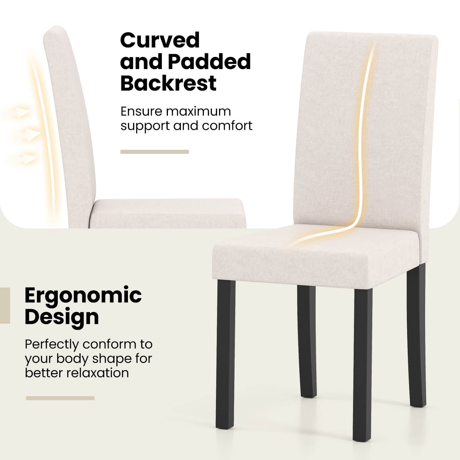 Curved and Padded Backrest  
Ensure maximum support and comfort  

Ergonomic Design  
Perfectly conform to your body shape for better relaxation