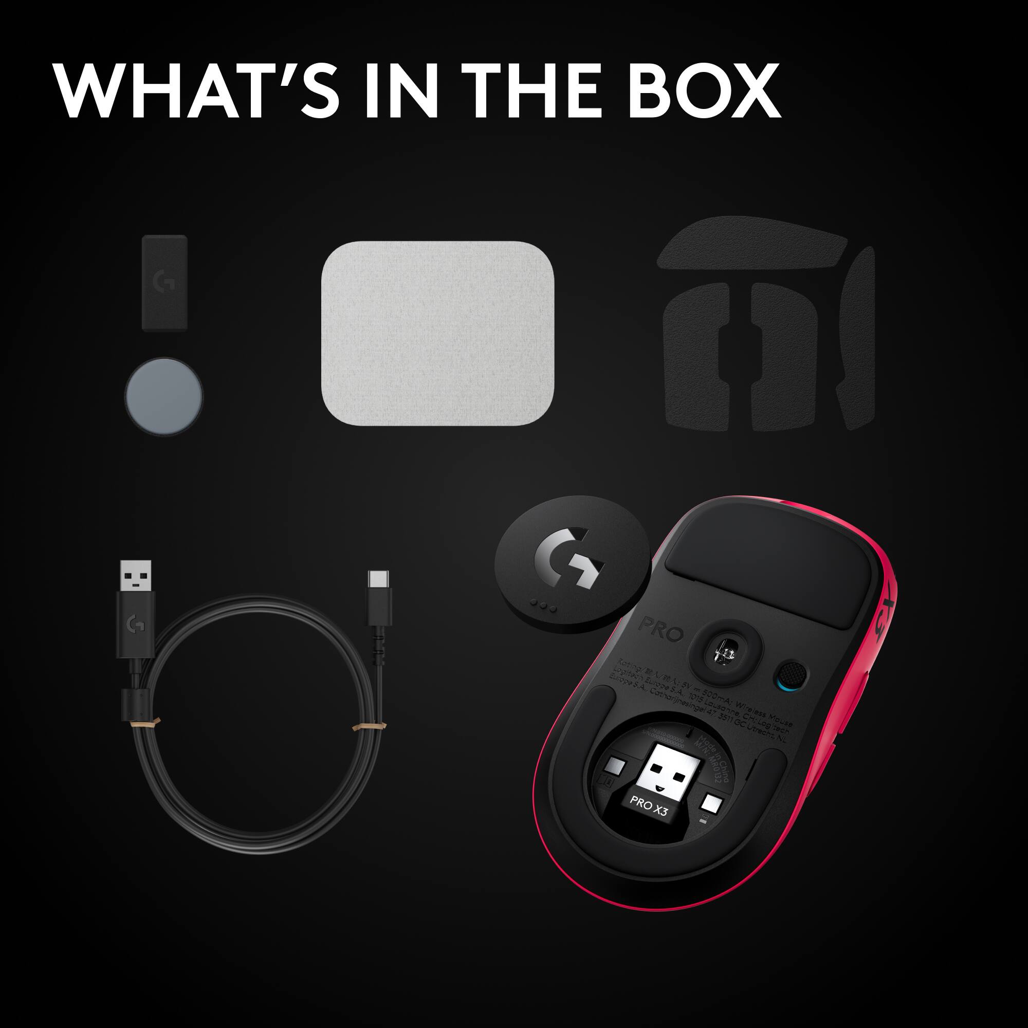 WHAT'S IN THE BOX

PRO Loting RU EuropeSA. Europe 5% - 500ml Cathoripesingel 1015 LOUSONING 47 Wire ass 3577 30 CH2 40g Vouse Utrecht. carch NL  PRO X3