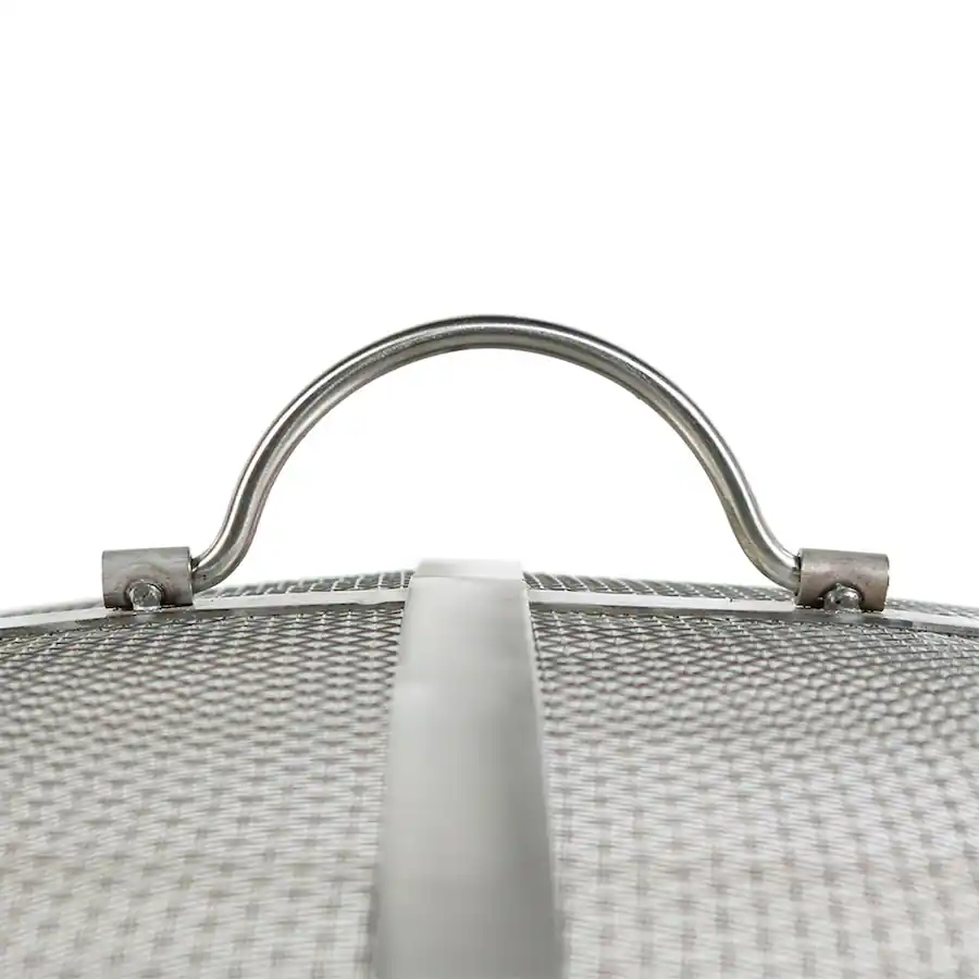 Sunnydaze 36 in Round Stainless Steel Fire Pit Spark Screen Silver KF ...